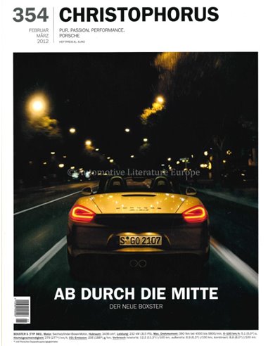 2012 PORSCHE CHRISTOPHORUS MAGAZINE 354 DUITS