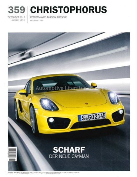 2013 PORSCHE CHRISTOPHORUS MAGAZIN 359 DEUTSCH