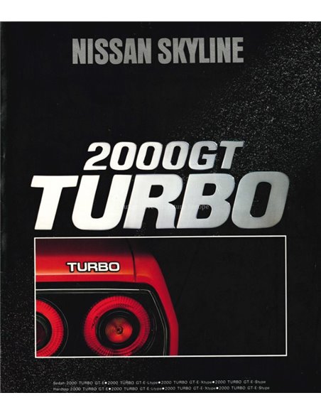 1981 NISSAN SKYLINE 2000GT TURBO BROCHURE JAPANESE