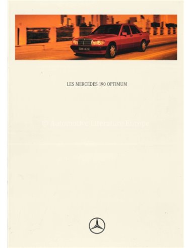 1992 MERCEDES BENZ 190 OPTIMUM BROCHURE FRANS