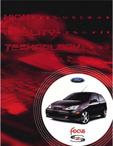 2001 FORD FOCUS S2  BROCHURE ENGLISH