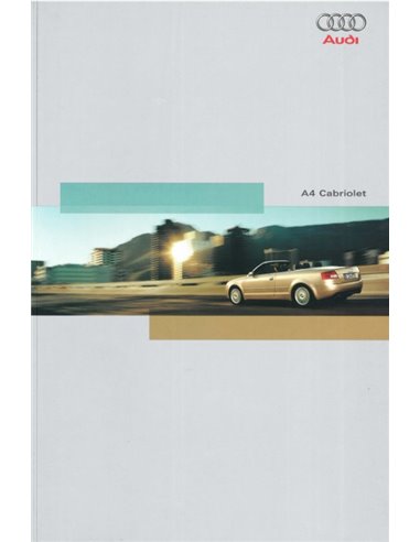 2002 AUDI A4 CABRIOLET BROCHURE NEDERLANDS