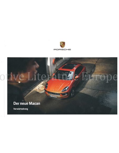 2022 PORSCHE MACAN HARDCOVER PROSPEKT DEUTSCH