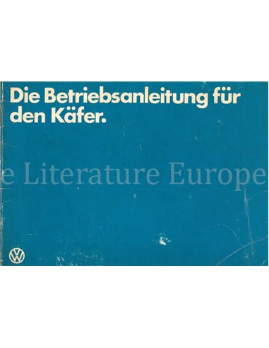 1982 VOLKSWAGEN KÄFER BETRIEBSANLEITUNG DEUTSCH