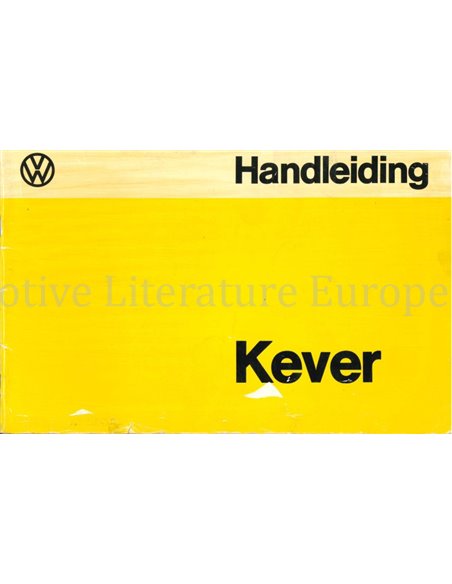 1978 VOLKSWAGEN KEVER INSTRUCTIEBOEK NEDERLANDS