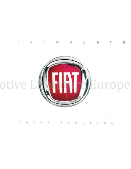 2018 FIAT DUCATO BETRIEBSANLEITUNG ENGLISCH