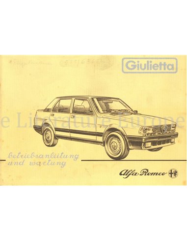 1983 ALFA ROMEO GIULIETTA OWNERS MANUAL GERMAN