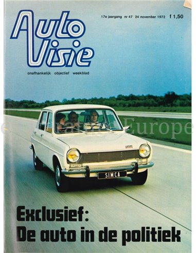 1972 AUTOVISIE MAGAZINE 47 DUTCH