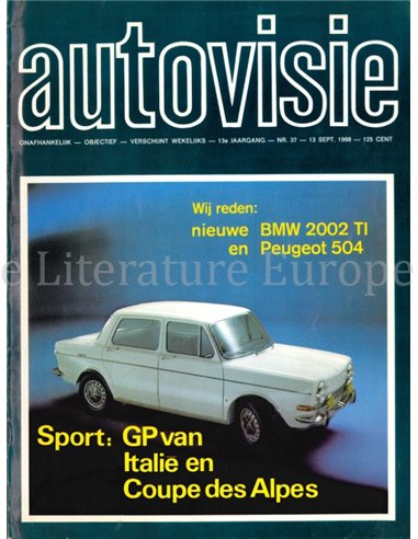 1968 AUTOVISIE MAGAZINE 37 DUTCH