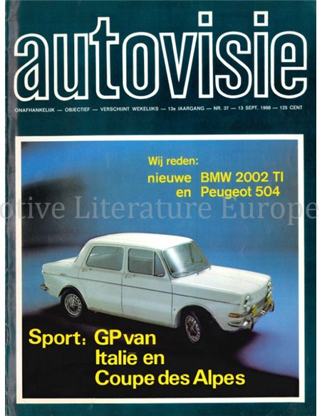 1968 AUTOVISIE MAGAZIN 37 NIEDERLÄNDISCH