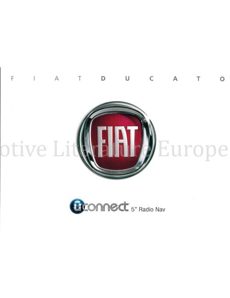 2014 FIAT DUCATO UCONNECT OWNERS MANUAL DUTCH