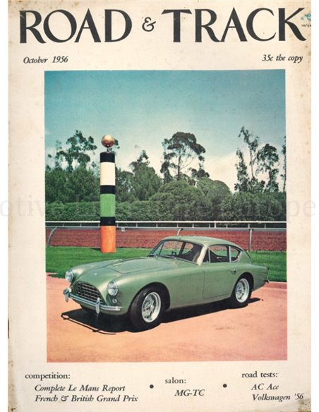 1956 ROAD AND TRACK MAGAZINE OKTOBER ENGLISCH