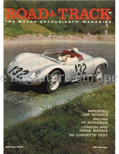 1959 ROAD AND TRACK MAGAZINE JANUARI ENGELS