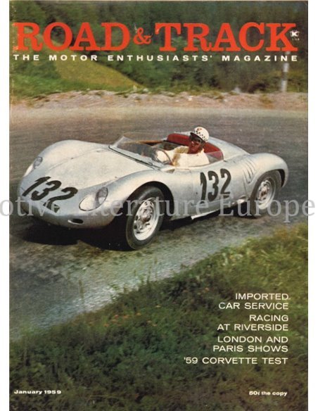 1959 ROAD AND TRACK MAGAZINE JANUARI ENGELS