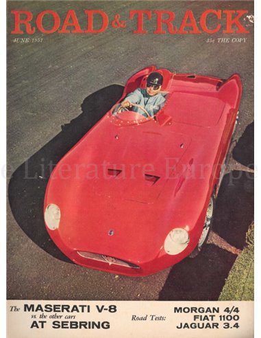 1957 ROAD AND TRACK MAGAZINE JUNI ENGLISCH