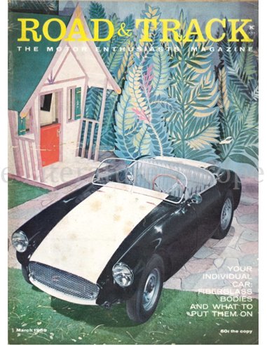 1959 ROAD AND TRACK MAGAZINE MAART ENGELS