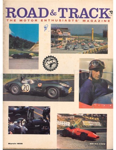 1958 ROAD AND TRACK MAGAZINE MAART ENGELS