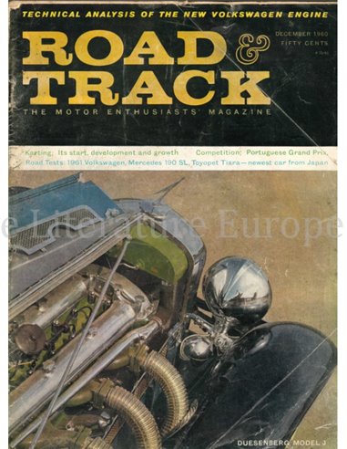 1960 ROAD AND TRACK MAGAZINE DECEMBER ENGELS