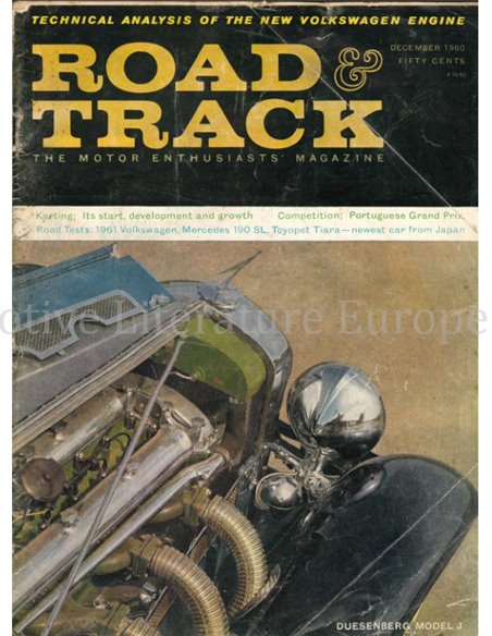 1960 ROAD AND TRACK MAGAZINE DEZEMBER ENGLISCH