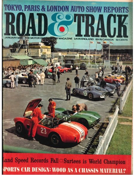 1965 ROAD AND TRACK MAGAZINE JANUARY ENGLISH