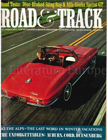 1964 ROAD AND TRACK MAGAZINE DECEMBER ENGLISH