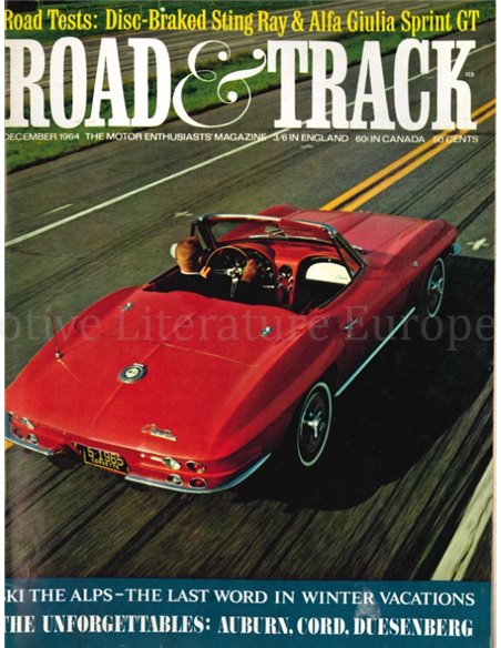 1964 ROAD AND TRACK MAGAZINE DEZEMBER ENGLISCH