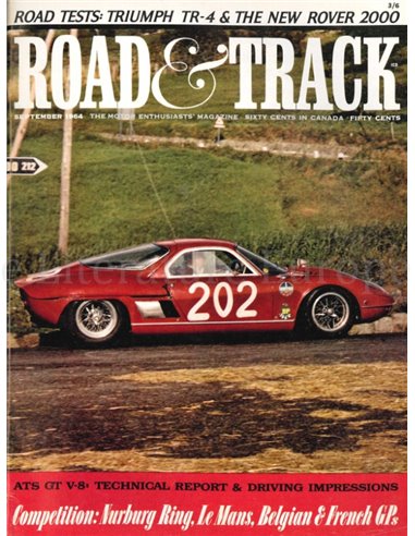 1964 ROAD AND TRACK MAGAZINE SEPTEMBER ENGLISH