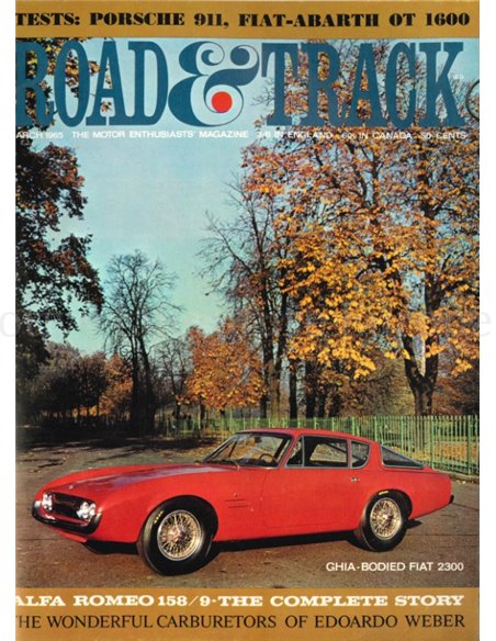 1965 ROAD AND TRACK MAGAZINE MÄRZ ENGLISCH