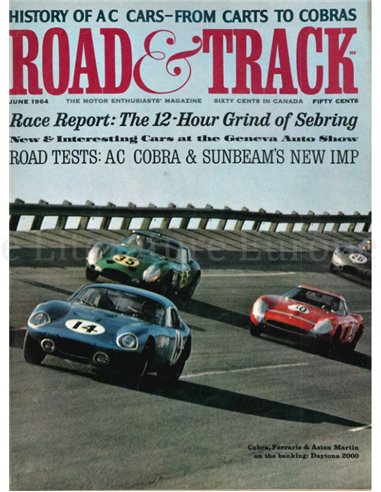 1964 ROAD AND TRACK MAGAZINE JUNI ENGLISCH