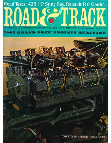 1965 ROAD AND TRACK MAGAZINE AUGUST ENGELS