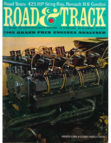 1965 ROAD AND TRACK MAGAZINE AUGUST ENGELS