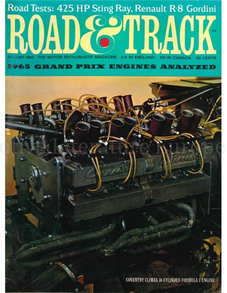 1965 ROAD AND TRACK MAGAZINE AUGUST ENGLISH