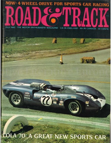 1965 ROAD AND TRACK MAGAZINE JULY ENGLISH