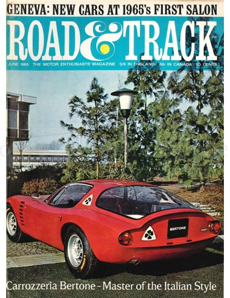 1965 ROAD AND TRACK MAGAZINE JUNI ENGLISCH