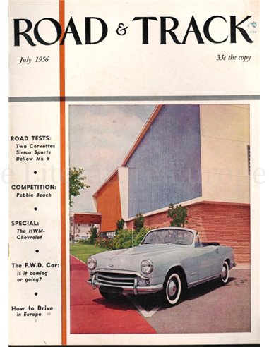 1956 ROAD AND TRACK MAGAZINE JULY ENGELS