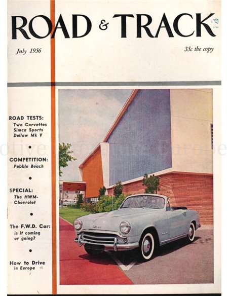 1956 ROAD AND TRACK MAGAZINE JULY ENGELS