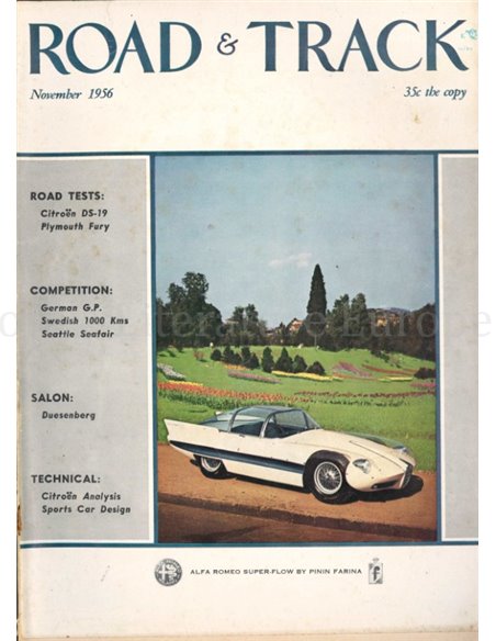 1956 ROAD AND TRACK MAGAZINE NOVEMBER ENGELS