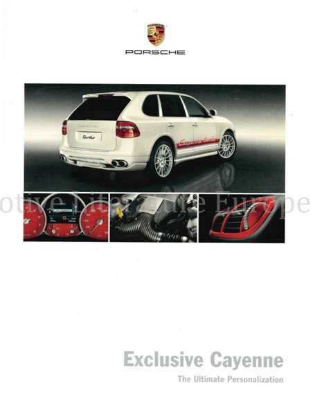 2008 PORSCHE CAYENNE EXCLUSIVE PROSPEKT ENGLISCH (USA)