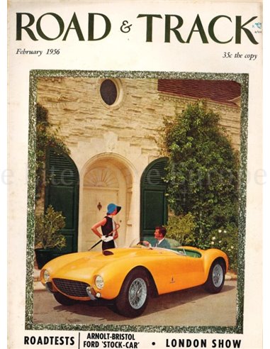 1956 ROAD AND TRACK MAGAZINE FEBRUAR ENGLISCH