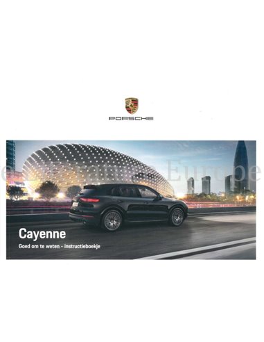 2021 PORSCHE CAYENNE INSTRUCTIEBOEKJE NEDERLANDS