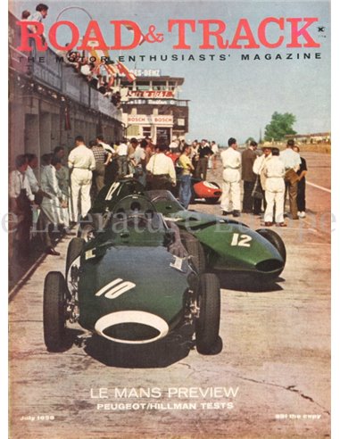 1958 ROAD AND TRACK MAGAZINE JULI ENGLISCH