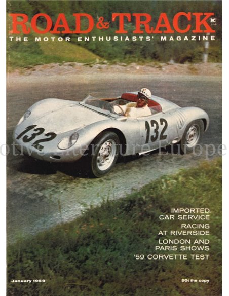 1959 ROAD AND TRACK MAGAZINE JANAURI ENGELS