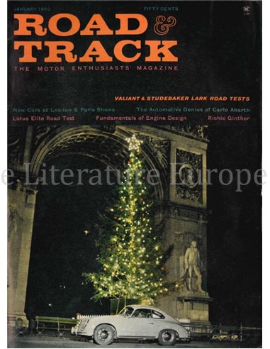 1960 ROAD AND TRACK MAGAZINE JANUARY ENGLISH