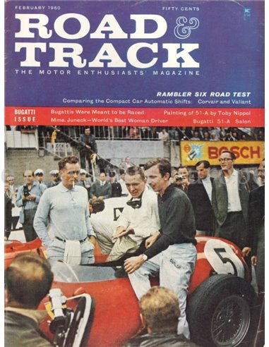 1960 ROAD AND TRACK MAGAZINE FEBRUAR ENGLISCH