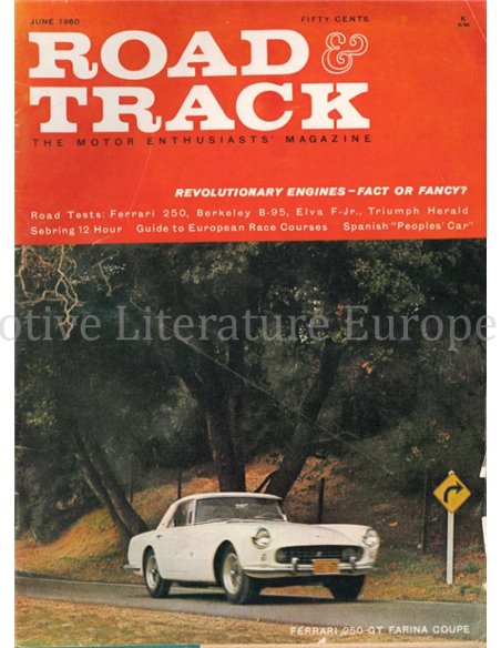 1960 ROAD AND TRACK MAGAZINE JUNI ENGELS