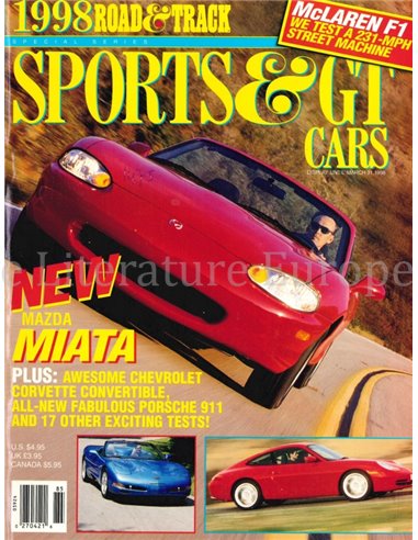 1998 ROAD AND TRACK MAGAZINE MÄRZ ENGLISCH