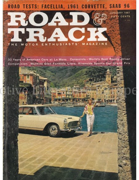 1961 ROAD AND TRACK MAGAZINE JANUAR ENGLISCH