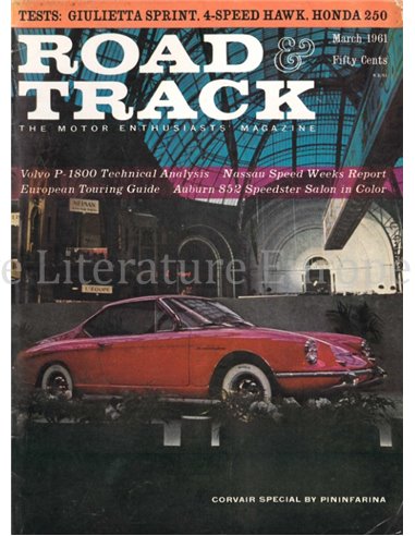 1961 ROAD AND TRACK MAGAZINE MÄRZ ENGLISCH