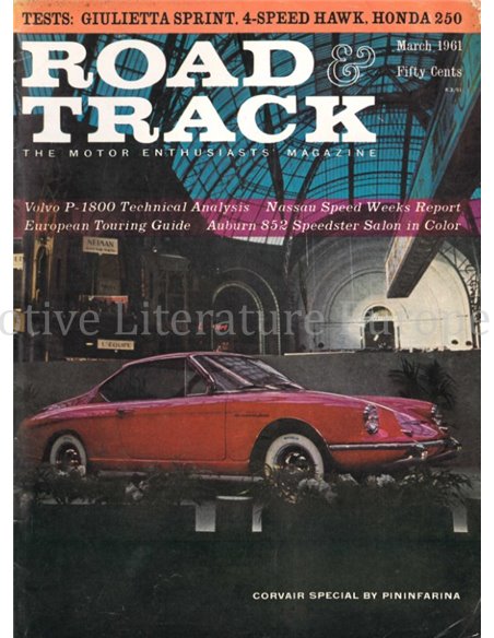 1961 ROAD AND TRACK MAGAZINE MÄRZ ENGLISCH