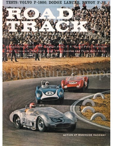 1961 ROAD AND TRACK MAGAZINE FEBRUAR ENGLISCH